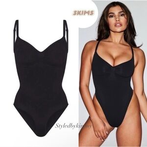 SKIMS Seamless Sculpt Brief Bodysuit Onyx S/M New